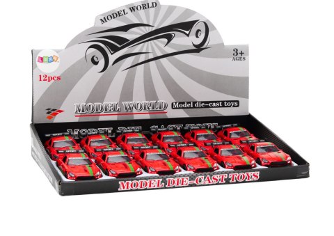 Auto Sportowe Samochód 1:32 Figurka Spojler Metal Czerwony Dźwięki LEAN Toys