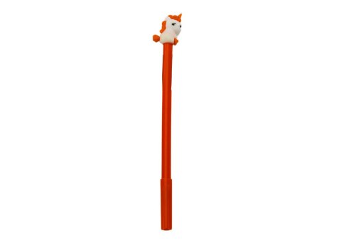 Długopis Z Jednorożcem Zatyczka Czarny Wkład Mix Fioletowy Pomarańczowy 0.5mm LEAN TOYS
