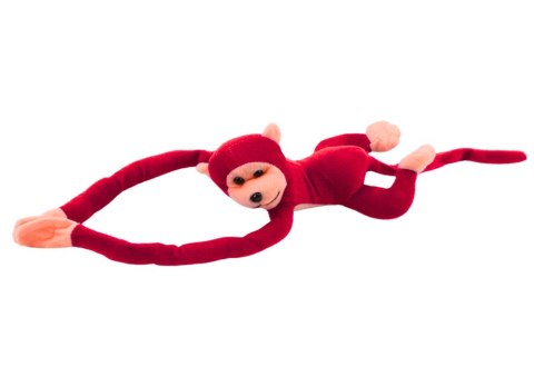 Maskotka Pluszowa Małpka z Dźwiękiem Czerwona 80 cm LEAN Toys