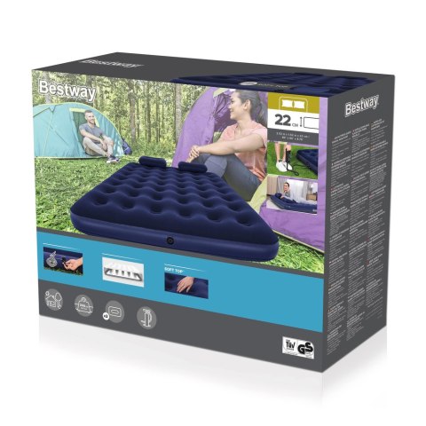 Dmuchany Materac, Pompka 203 x 152 x 22 cm Bestway 67374 Bestway