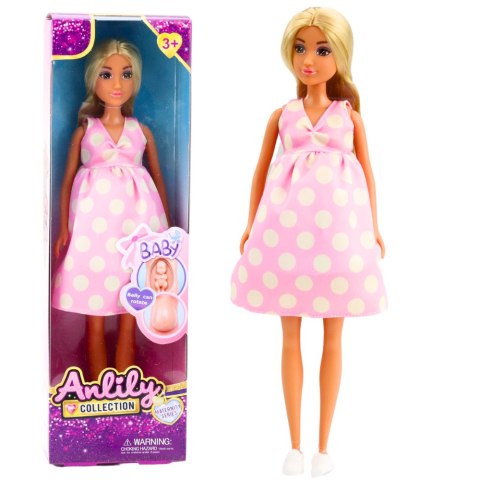 Lalka Dla Dzieci Anlily Księżniczka Długie Ciemne Włosy Żółta Sukienka LEAN Toys