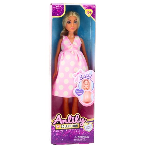 Lalka Dla Dzieci Anlily Księżniczka Długie Ciemne Włosy Żółta Sukienka LEAN Toys