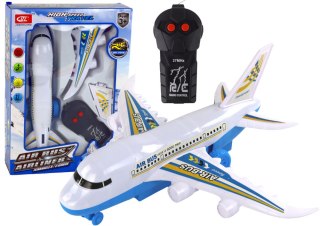 Samolot Pasażerski Zdalnie Sterowany R/C Światła Biały DIY LEAN Toys