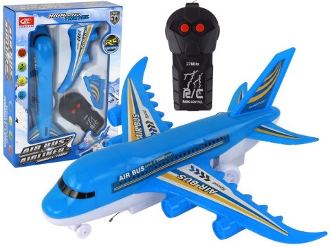 Samolot Zdalnie Sterowany R/C Światła Niebieski DIY LEAN Toys