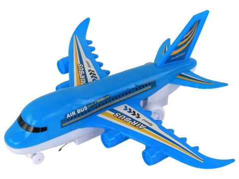 Samolot Zdalnie Sterowany R/C Światła Niebieski DIY LEAN Toys