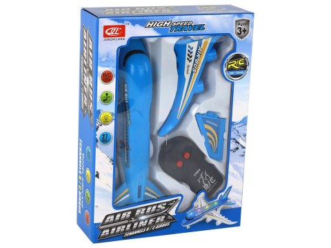 Samolot Zdalnie Sterowany R/C Światła Niebieski DIY LEAN Toys