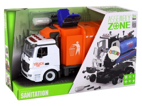 Śmieciarka Sorter Segregacja Zestaw DIY Śrubokręt Dźwięk LEAN Toys