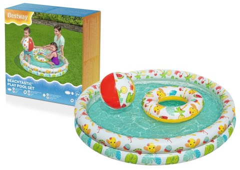 Zestaw Dmuchany Basen 3w1 Piłka Koło 122 x 20 cm Bestway 51124 Bestway