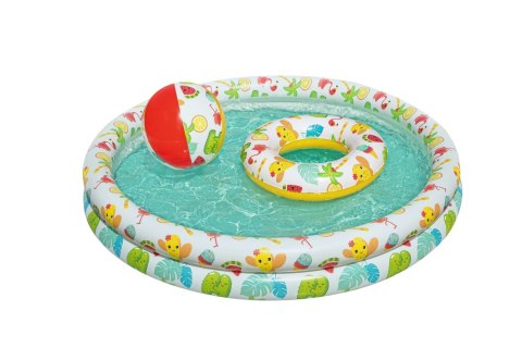 Zestaw Dmuchany Basen 3w1 Piłka Koło 122 x 20 cm Bestway 51124 Bestway