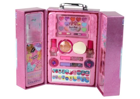 Zestaw Piękności Do Makijażu i Paznokci w Różowej Walizce LEAN Toys