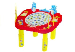 Gra Zręcznościowa Łowienie Rybek Świeci Czerwona LEAN Toys