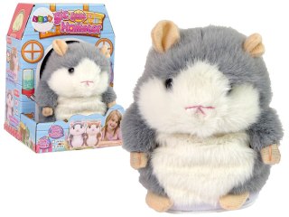 Interaktywny Gadający Chomik Brązowy Pluszowy Powtarzający Słowa LEAN Toys
