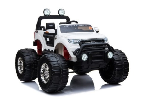 Pojazd na Akumulator Ford Ranger Monster LCD Biały LEAN CARS