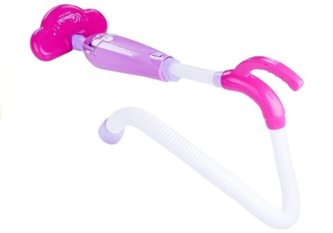 Zestaw Do Sprzątania Zabawkowy Odkurzacz Na Baterie 2 Końcówki Różowy LEAN Toys