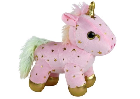 Jednorożec Pluszak Usypiacz Kołysanka Różowy W Gwiazdki LEAN Toys