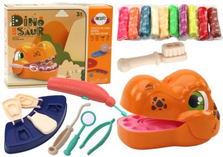 Zestaw Kreatywny Dinozaur Dentysta Ciastolina Akcesoria LEAN Toys