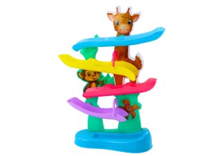 Zjeżdżalnia Dla Kulek Żyrafa Małpka Dźwięki Kolorowa LEAN Toys