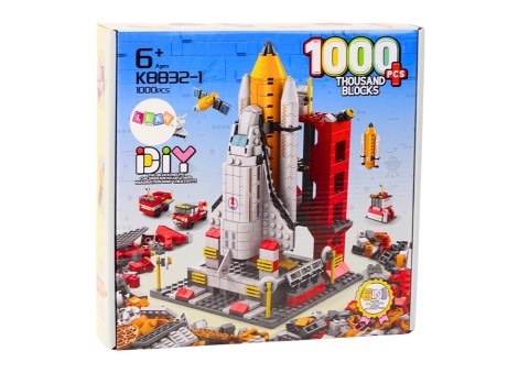 Klocki Konstrukcyjne Rakieta Kosmiczna 6w1 Kosmos Pojazdy 1000 ele. LEAN Toys