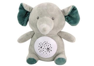 Miś Słonik Usypiający Melodie Światła Projektor Gwiazd Szary LEAN Toys