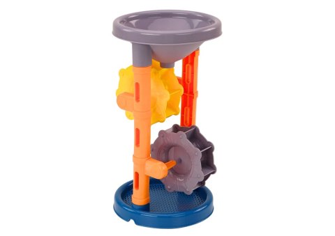 Zestaw Do Piasku Młynek Łopatka Grabki Foremki Pomarańczowy LEAN Toys