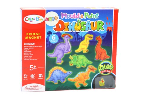 Zestaw Kreatywny DIY Magnesy z Gipsu Dinozaury LEAN Toys