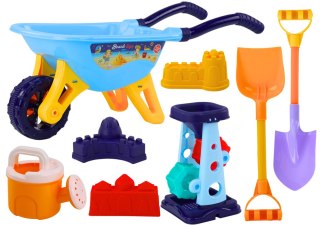 Zestaw Zabawek Do Piasku Toczka Młynek Łopatki Konewka Czerwony LEAN Toys