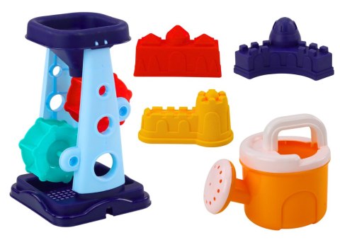 Zestaw Zabawek Do Piasku Toczka Młynek Łopatki Konewka Czerwony LEAN Toys
