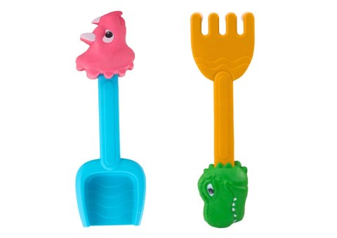 Zestaw Zabawek Do Piasku Toczka Sześć Foremek Konewka Dinozaury LEAN Toys