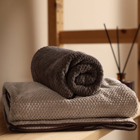 RĘCZNIK ZOE1 70 X 140 CM PUDROWY RÓŻ EUROFIRANY