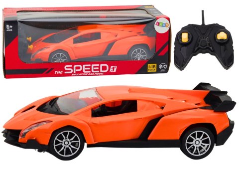 Zdalnie Sterowany Samochód Sportowy Pomarańczowe Auto RC 1:16 LEAN Toys