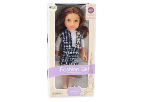 Lalka W Eleganckim Ubranku W Kratę Brązowe Włosy LEAN Toys