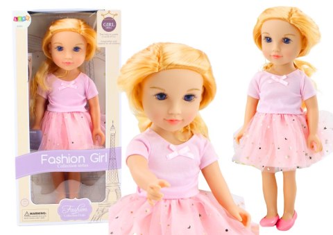 Lalka W Sukience Z Tiulem Różowa Blond Włosy LEAN Toys