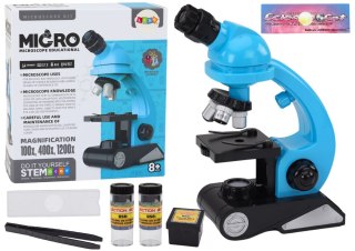 Mikroskop Edukacyjny Do Badań Dla Dzieci Akcesoria Niebieski LEAN Toys