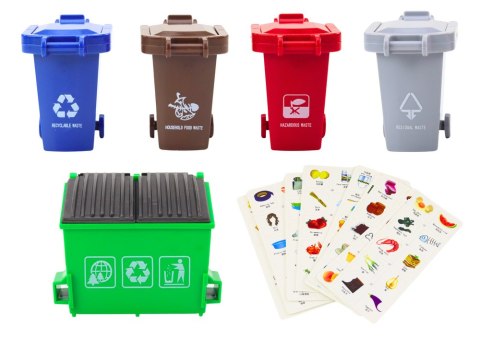 Wielofunkcyjna Zielona Metalowa Śmieciarka z Napędem Frykcyjnym Kosze LEAN Toys