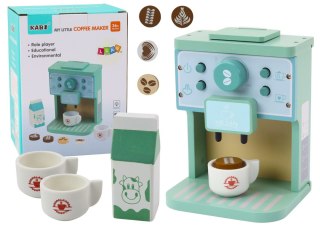 Drewniany Ekspres do Kawy Zestaw AGD Filiżanki Mleko LEAN Toys