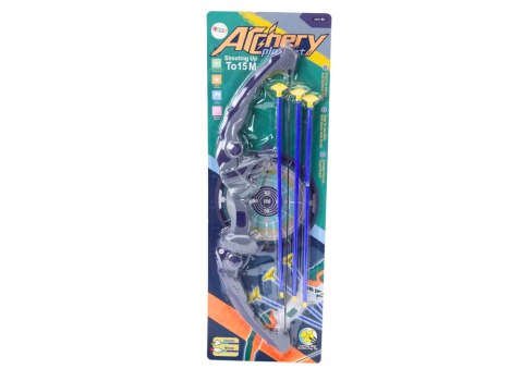 Łuk Strzelecki Fioletowy Strzały Z Przyssawkami 3 Sztuki LEAN Toys
