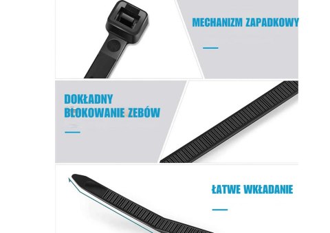 Opaski Zaciskowe Kablowe Do Kabli Ziperki Trytki Trytytki 300x4,8 MM LEAN