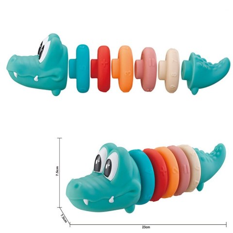Zestaw Edukacyjny Dla Malucha Miękka Piramidka Krokodyl LEAN Toys