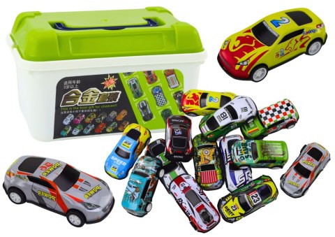 Zestaw Resoraków w Walizce Samochody Autka 30 szt LEAN Toys
