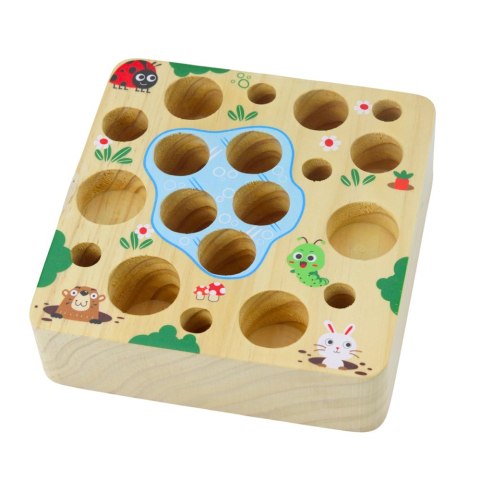 Drewniana Gra Marchewki Dżdżownica Magnes Wędka LEAN Toys