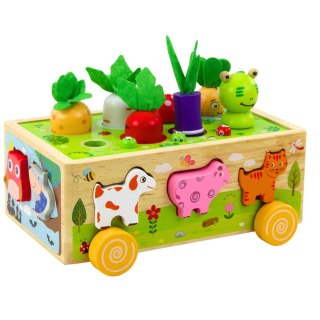 Zabawka Edukacyjna Drewniana Wesoła Farma Sorter Magnetyczne Robaki LEAN Toys