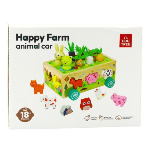 Zabawka Edukacyjna Drewniana Wesoła Farma Sorter Magnetyczne Robaki LEAN Toys