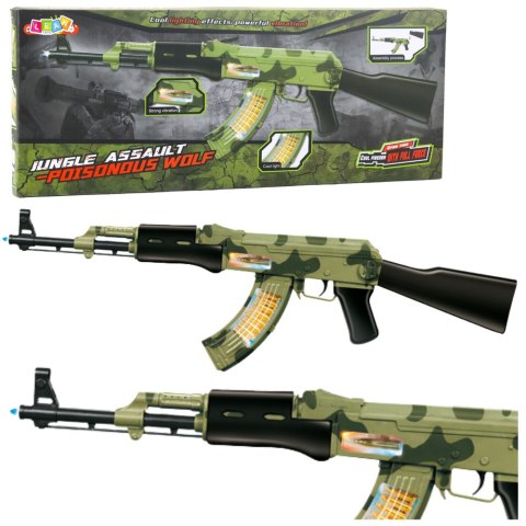 Karabin Wojskowy Moro Wibracje Światła Dźwięki 70cm LEAN Toys