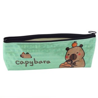 Piórnik Szkolny Kapibara Metaliczny Mieniący Się Zielony LEAN