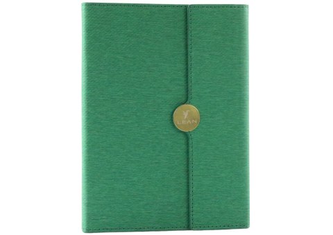 Notes Biurowy Na Magnes Notatnik A5 W Linie Z Obiciem Zielony LEAN
