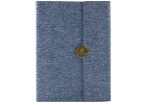 Notes Biurowy Na Magnes Notatnik W Linie A5 Z Obiciem Szary LEAN