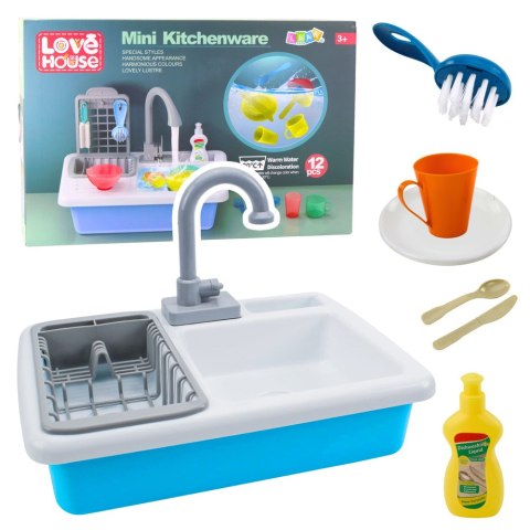 Elektryczny Zlewozmywak Z Obiegiem Wody Zmiana Koloru Pod Ciepłą Wodą 12el. LEAN Toys