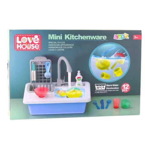 Elektryczny Zlewozmywak Z Obiegiem Wody Zmiana Koloru Pod Ciepłą Wodą 12el. LEAN Toys
