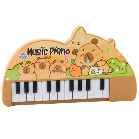 Pianinko Muzyczne Dla Dzieci Kapibara Mini Keyboard 22 Klawisze LEAN Toys