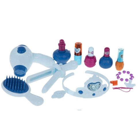 Interaktywna Toaletka Lodowej Księżniczki Lustro Stołek Akcesoria 35 el. LEAN Toys
